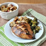 Tangy Marinated Grilled Chicken & Foil Packet New Potatoes with Broccoli