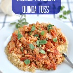 Slow Cooker Chicken Parmesan Quinoa Toss