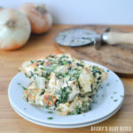 Goat Cheese, Spinach and Caramelized Onion Chicken Pizza